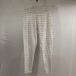 La Vie En Rose Women's Medium White Sleepwear Pajama Pants